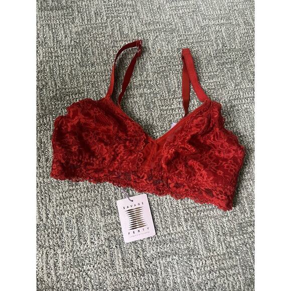 Savage X Fenty Other - Savage X Fenty Rust orange Lacey Bralette NWT Womens 1 X